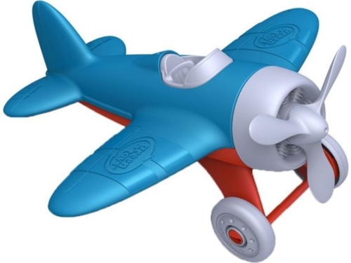 Jouets verts avion bleu